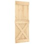 Puerta corredera con herrajes madera maciza de pino 80x210 cm en Puertas | Comprar online en Foru.es