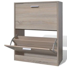 Mueble zapaterocolor roble con 2 compartimentos de vidaXL, Zapateros y organizadores de calzado - Ref: Foro24-241243, Precio:...