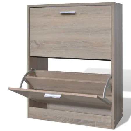 Mueble zapaterocolor roble con 2 compartimentos de vidaXL, Zapateros y organizadores de calzado - Ref: Foro24-241243, Precio:...