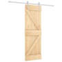 Puerta corredera con herrajes madera maciza de pino 70x210 cm en Puertas | Comprar online en Foru.es