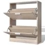Mueble zapaterocolor roble con 2 compartimentos de vidaXL, Zapateros y organizadores de calzado - Ref: Foro24-241243, Precio:...