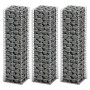 Cestas de muro de gaviones alambre galvanizado 25x25x100 3 uds de vidaXL, Paneles de vallas - Ref: Foro24-141045, Precio: 49,...