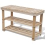 Banco zapatero 2 en 1 madera maciza de abeto de vidaXL, Zapateros y organizadores de calzado - Ref: Foro24-241067, Precio: 45...
