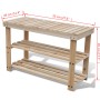 Banco zapatero 2 en 1 madera maciza de abeto de vidaXL, Zapateros y organizadores de calzado - Ref: Foro24-241067, Precio: 45...