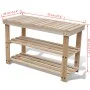 Banco zapatero 2 en 1 madera maciza de abeto de vidaXL, Zapateros y organizadores de calzado - Ref: Foro24-241067, Precio: 40...