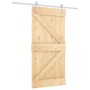 Puerta corredera con herrajes madera maciza de pino 100x210 cm en Puertas | Comprar online en Foru.es