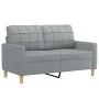 Juego de sofás con cojines 4 piezas tela gris claro de vidaXL, Sofás - Ref: Foro24-3201250, Precio: 627,13 €, Descuento: %