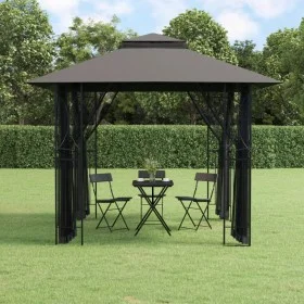 Cenador con paredes acero gris antracita 300x300x270 cm de vidaXL, Carpas y cenadores - Ref: Foro24-360143, Precio: 272,47 €,...