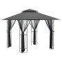Cenador con paredes acero gris antracita 300x300x270 cm de vidaXL, Carpas y cenadores - Ref: Foro24-360143, Precio: 284,36 €,...