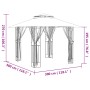 Cenador con paredes acero gris antracita 300x300x270 cm de vidaXL, Carpas y cenadores - Ref: Foro24-360143, Precio: 284,36 €,...
