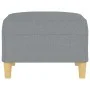 Reposapiés de tela gris claro 70x55x41 cm de vidaXL, Otomanas - Ref: Foro24-349271, Precio: 61,13 €, Descuento: %