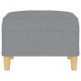 Reposapiés de tela gris claro 70x55x41 cm de vidaXL, Otomanas - Ref: Foro24-349271, Precio: 61,52 €, Descuento: %