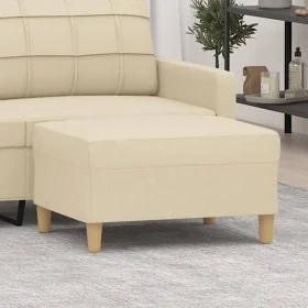 Reposapiés de tela crema 70x55x41 cm de vidaXL, Otomanas - Ref: Foro24-349273, Precio: 60,14 €, Descuento: %