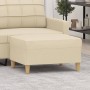 Reposapiés de tela crema 70x55x41 cm de vidaXL, Otomanas - Ref: Foro24-349273, Precio: 60,80 €, Descuento: %