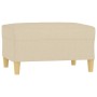 Reposapiés de tela crema 70x55x41 cm de vidaXL, Otomanas - Ref: Foro24-349273, Precio: 60,80 €, Descuento: %