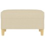 Reposapiés de tela crema 70x55x41 cm de vidaXL, Otomanas - Ref: Foro24-349273, Precio: 60,80 €, Descuento: %