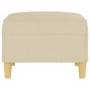 Reposapiés de tela crema 70x55x41 cm de vidaXL, Otomanas - Ref: Foro24-349273, Precio: 60,80 €, Descuento: %