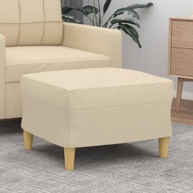 Reposapiés de tela crema 60x50x41 cm de vidaXL, Otomanas - Ref: Foro24-349265, Precio: 59,54 €, Descuento: %