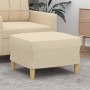 Reposapiés de tela crema 60x50x41 cm de vidaXL, Otomanas - Ref: Foro24-349265, Precio: 59,54 €, Descuento: %