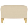 Reposapiés de tela crema 60x50x41 cm de vidaXL, Otomanas - Ref: Foro24-349265, Precio: 59,54 €, Descuento: %
