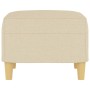 Reposapiés de tela crema 60x50x41 cm de vidaXL, Otomanas - Ref: Foro24-349265, Precio: 59,54 €, Descuento: %