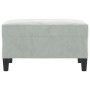 Reposapiés de terciopelo gris claro 70x55x41 cm de vidaXL, Otomanas - Ref: Foro24-349317, Precio: 59,79 €, Descuento: %