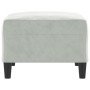 Reposapiés de terciopelo gris claro 70x55x41 cm de vidaXL, Otomanas - Ref: Foro24-349317, Precio: 59,79 €, Descuento: %