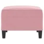 Reposapiés de terciopelo rosa 70x55x41 cm de vidaXL, Otomanas - Ref: Foro24-349320, Precio: 58,47 €, Descuento: %