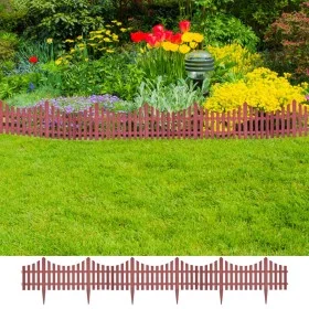 Lawn separator edges 17 pcs 10 m brown by vidaXL, Garden edging and edging - Ref: Foro24-41228, Price: 46,89 €, Discount: %