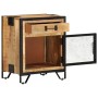 Mesita de noche madera maciza de mango sin tratar 43x30x51 cm de vidaXL, Mesitas de noche - Ref: Foro24-285892, Precio: 130,9...