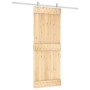 Puerta corredera con herrajes madera maciza de pino 80x210 cm en Puertas | Comprar online en Foru.es