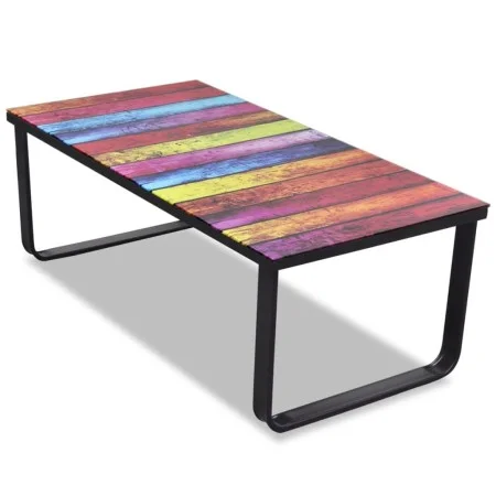 Mesa de centro con superficie con impresión de arcoiris de vidaXL, Mesas de centro - Ref: Foro24-241175, Precio: 58,30 €, Des...