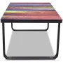Mesa de centro con superficie con impresión de arcoiris de vidaXL, Mesas de centro - Ref: Foro24-241175, Precio: 58,30 €, Des...