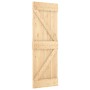 Puerta corredera con herrajes madera maciza de pino 80x210 cm de vidaXL, Puertas - Ref: Foro24-3203023, Precio: 224,13 €, Des...
