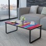 Mesa de centro con superficie con impresión de arcoiris de vidaXL, Mesas de centro - Ref: Foro24-241175, Precio: 59,18 €, Des...