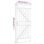 Sliding door with solid pine wood hardware 80x210 cm by vidaXL, Doors - Ref: Foro24-3203023, Price: 213,55 €, Discount: %