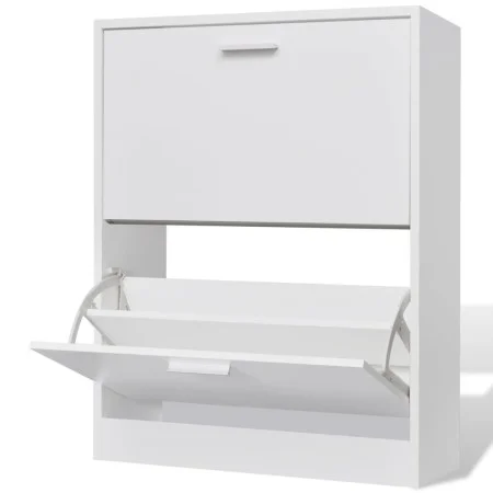 Mueble zapatero blanco con 2 compartimentos de vidaXL, Zapateros y organizadores de calzado - Ref: Foro24-241242, Precio: 68,...