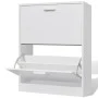 Mueble zapatero blanco con 2 compartimentos de vidaXL, Zapateros y organizadores de calzado - Ref: Foro24-241242, Precio: 68,...
