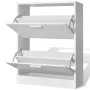 Mueble zapatero blanco con 2 compartimentos de vidaXL, Zapateros y organizadores de calzado - Ref: Foro24-241242, Precio: 68,...