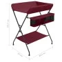 Mesa cambiadora de hierro rojo de vidaXL, Cambiadores para bebés - Ref: Foro24-10269, Precio: 87,01 €, Descuento: %