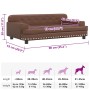 Cama para perros de cuero sintético marrón 90x53x30 cm en Camas para perros | Comprar online en Foru.es