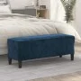 Banco de terciopelo azul 100x35x41 cm de vidaXL, Bancos - Ref: Foro24-349430, Precio: 57,52 €, Descuento: %
