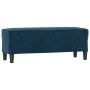 Banco de terciopelo azul 100x35x41 cm de vidaXL, Bancos - Ref: Foro24-349430, Precio: 57,52 €, Descuento: %