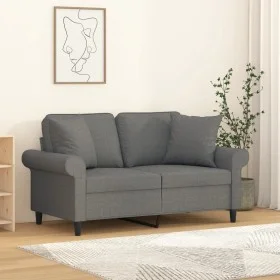 Cojines decorativos 2 uds tela gris oscuro 40x40 cm de vidaXL, Cojines - Ref: Foro24-349472, Precio: 21,97 €, Descuento: %