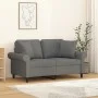 Cojines decorativos 2 uds tela gris oscuro 40x40 cm de vidaXL, Cojines - Ref: Foro24-349472, Precio: 21,97 €, Descuento: %