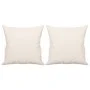 Cojines decorativos 2 uds tela microfibra beige 40x40 cm de vidaXL, Cojines - Ref: Foro24-349500, Precio: 15,68 €, Descuento: %