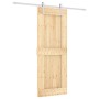 Puerta corredera con herrajes madera maciza de pino 80x210 cm en Puertas | Comprar online en Foru.es