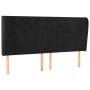Cabecero con orejas de terciopelo negro 203x23x118/128 cm de vidaXL, Cabeceros y pies de cama - Ref: Foro24-3118024, Precio: ...