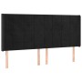 Cabecero con LED de terciopelo negro 203x16x118/128 cm de vidaXL, Cabeceros y pies de cama - Ref: Foro24-3124116, Precio: 152...