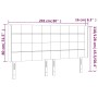 Cabecero con LED de terciopelo negro 203x16x118/128 cm de vidaXL, Cabeceros y pies de cama - Ref: Foro24-3124116, Precio: 152...